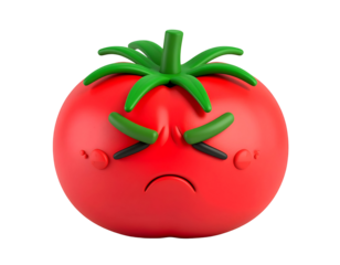 Sad Tomato 3D Illustration