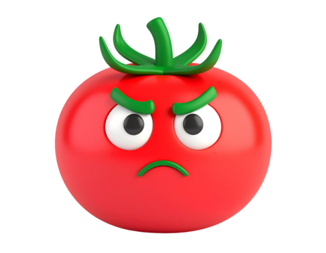 Grumpy Tomato 3D Render