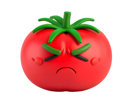 Sad Tomato 3D Illustration