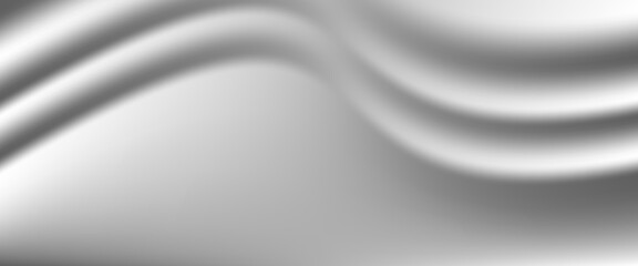 Silver foil background with metal mirror texture. Chrome gradient surface with light gloss. Vector aluminum grey sheet with reflection. Platinum and titanium abstract cold bg. vector