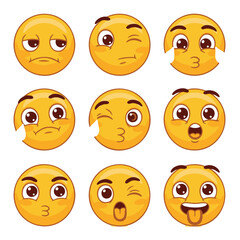 Adorable Emojis Collection of Cute and Expressive Smiley Faces