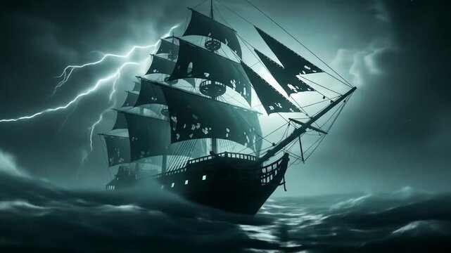 Ghost Ship in a Tempestuous Sea: A Dark Epic