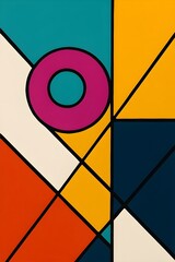Abstract Geometric Artwork – Bold Colorful Shapes, Modern Minimal Art Pattern for Creative Backgrounds