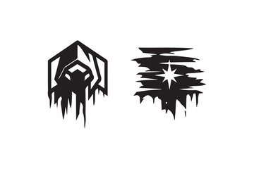 vector illustration of a silhouette of a sembol design