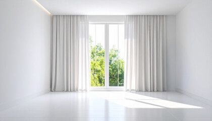 Fototapeta premium white empty room