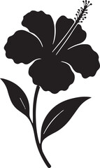 China Rose Silhouette Floral Design