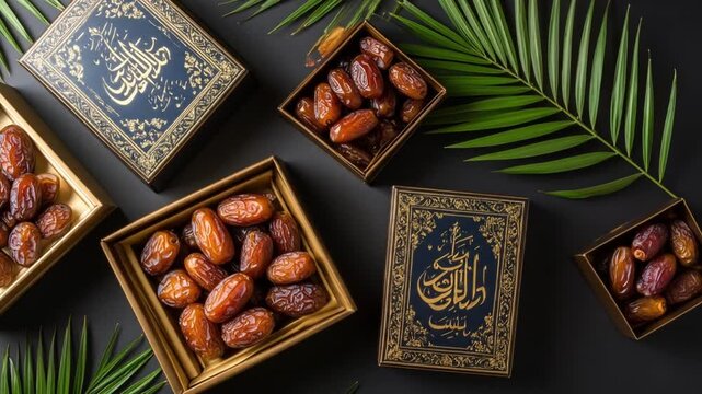 Exquisite Dates in Ornate Boxes - A Culinary Delight