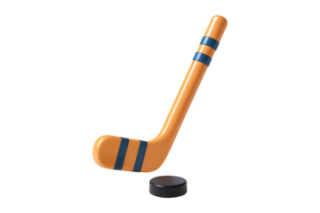 Sporty Minimal Hockey Scene with Abstract Shadows