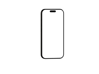 Clean smartphone outline mockup. Perfect for app presentations, website designs, and mobile interface showcases.