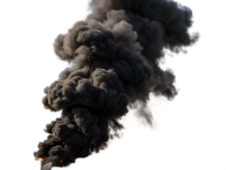 Black Smoke From Explosion  on AI generated by PNG