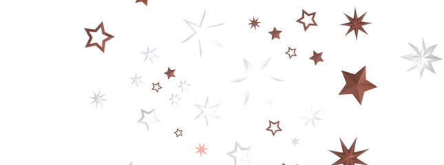 Twinkling Yuletide Skies: Breathtaking 3D Illustration of Falling Christmas Starlights