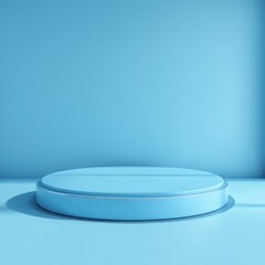 Light blue display podium