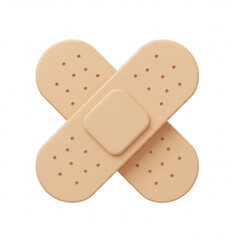 3D rendered bandage ready to heal wounds, healthcare concept, medical aid, and first aid.