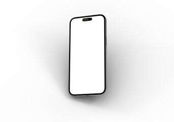 Clean image of a smartphone with a blank screen, perfect for app presentations or website mockups.