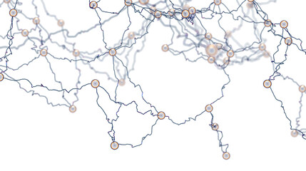 Abstract network visualization.  Ideal for technology, communication, and global concepts.
