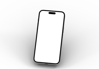 High-quality image of a modern smartphone with a blank screen, perfect for app presentations or website designs.
