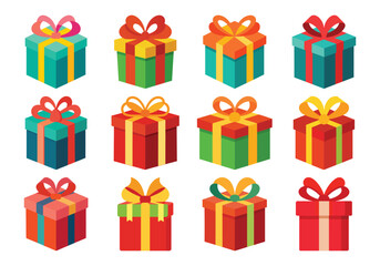 Colorful Gift Boxes Collection for Celebrations and Special Occasions