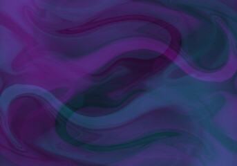 Abstract purple and teal fluid wave creative background.