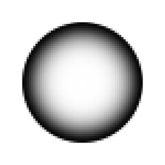 Black pixelated vignette circle on transparent PNG.