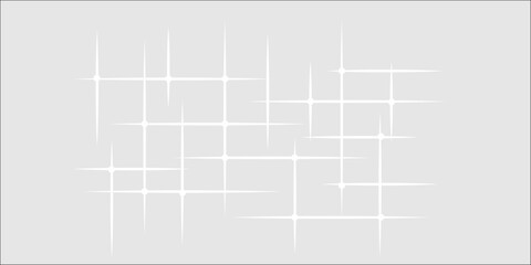 Abstract lines in white and gray tone of many squares and rectangle shapes on white background. Metal grid isolated on the white background. nervures grey abstract perspective Random chaotic.