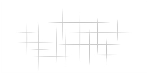 Obraz premium Abstract lines in gray and white tone of many squares and rectangle shapes on white background. Metal grid isolated on the white background. nervures grey abstract perspective Random chaotic.