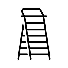 Vector black line icon for Ladder