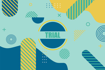 Vector banner. Megaphone with Trial speech bubble. Loudspeaker. Banner for business, marketing. Banner design vector illustration.