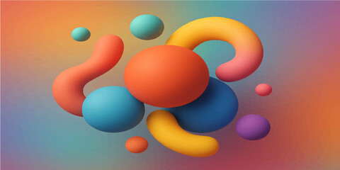 Colorful Easter eggs, a group of spheres reflecting a colorful leader of a business design