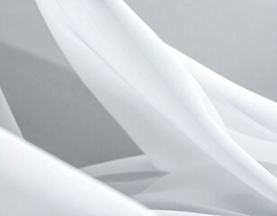 Smooth white fabric folds