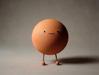 Cute Clay Sphere with Facial Expression