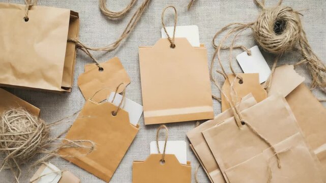 Rustic Gift Tags and Twine for Crafting and Packaging Designs