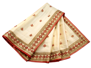 Bangladeshi Jamdani Sari – Isolated on White Background – PNG – GENERATIVE AI