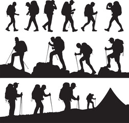 Hiking Silhouette SVG | Trekking Clipart | Mountain Hiker PNG Bundle for Outdoor Adventure Design

Hiking Clipart Bundle | Backpacker Silhouette PNG | Trekking and Camping SVG for Cricut & Sublimation