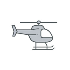 Vector illustration of a helicopter with a sleek design, representing aviation, transportation, and aerial technology