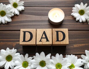 Dad word on wooden boxes dad wooden letters 