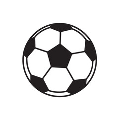 Vector illustration of a classic black and white soccer ball, representing sports, football, and athletic competition