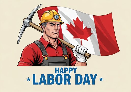 Happy Labor Day Celebrating Canadian Workers