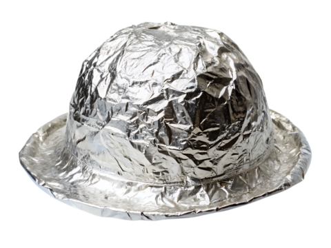 Tin Foil Hat – Isolated on White Background – PNG – GENERATIVE AI