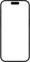 Obraz premium Black Framed Smartphone With Notch And Transparent Screen Display
