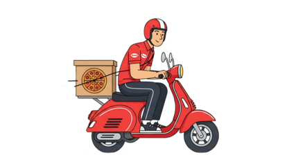 Pizza delivery worker
