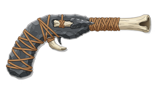 Pistol in the Stone Age - Powered by Adobe