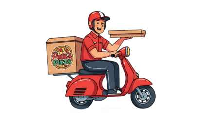 Pizza delivery worker