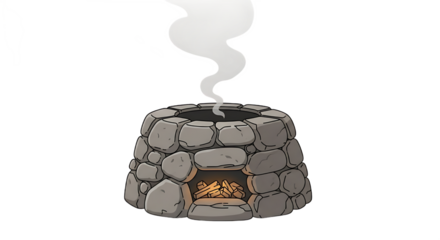 A cooking stove in the Stone Age