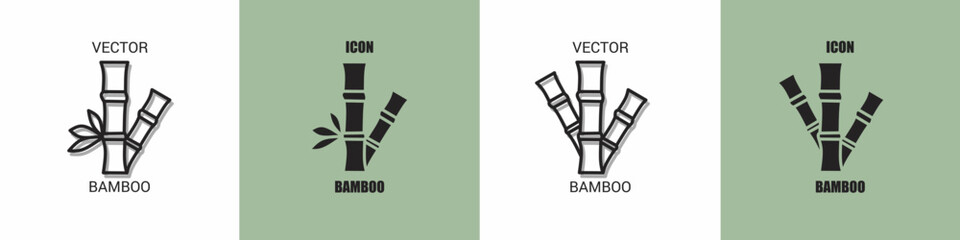 Bamboo icon line. Bamboo vector illustration.