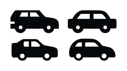 Naklejka premium Set of car and transport icons vector illustration