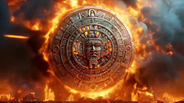 ancient mayan calendar building animation 