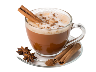 Deliciously Spiced Indian Masala Chai on AI generated by PNG