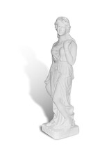 statue of a woman isolated on white background. This has clipping path. 