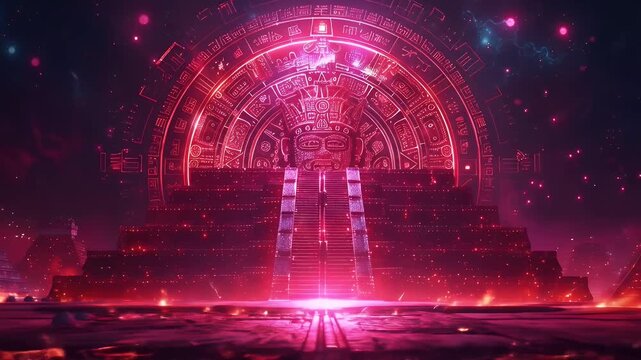 ancient mayan calendar building animation 