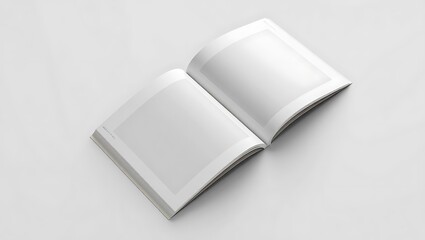 Open Book Mockup Template Blank White Pages for Design Showcase